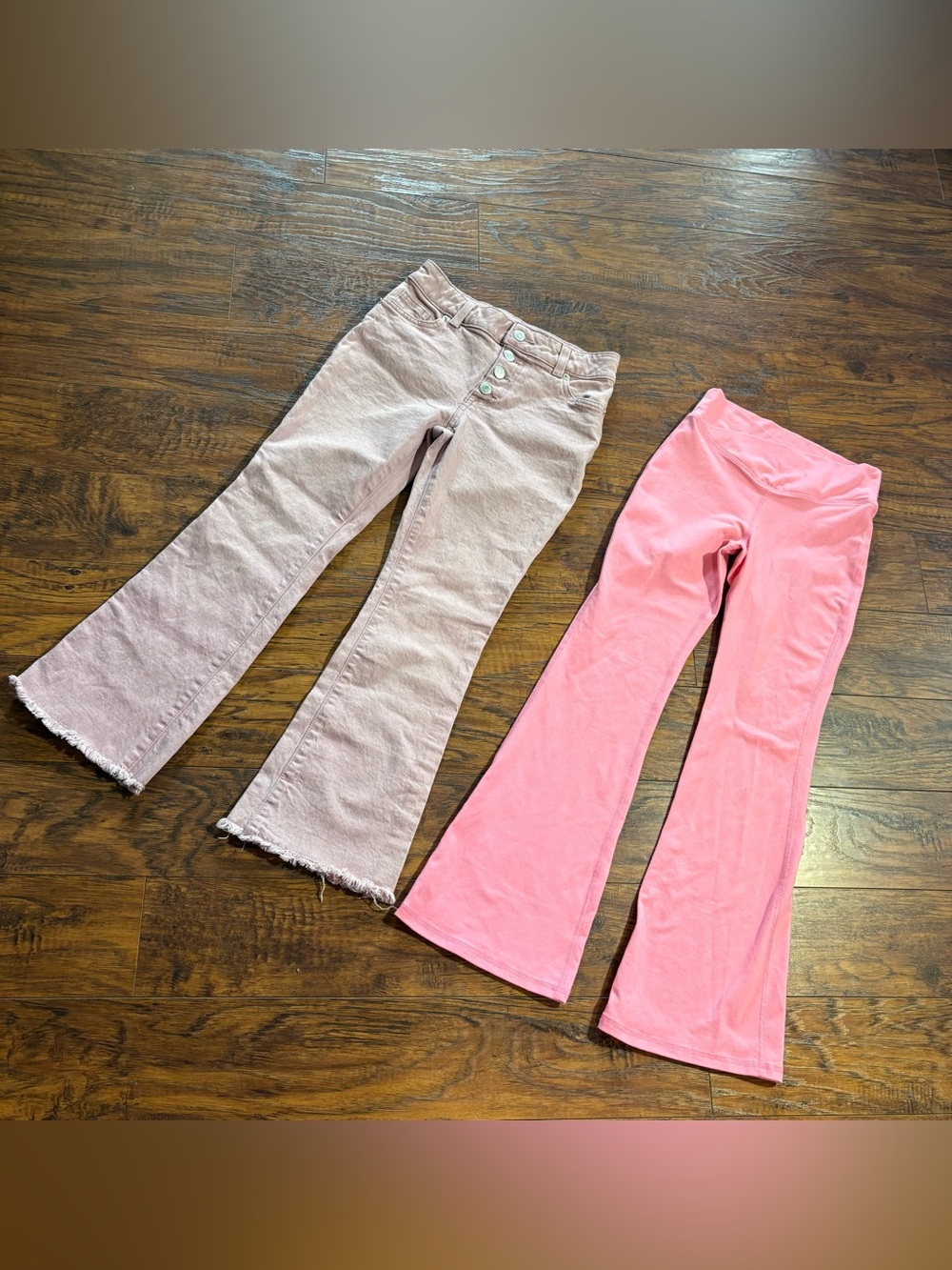 Two pairs of girls size 10/12 flare pants